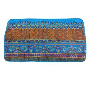 Quilted Shams King Size Pillowcase Set Boho Cottage Core Folk Art Exclusivo Mezc